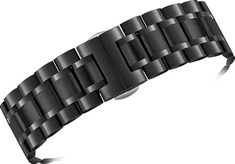 Mm Metal Watch Strap Mm Stainless Steel Watch Strap Black Stainless