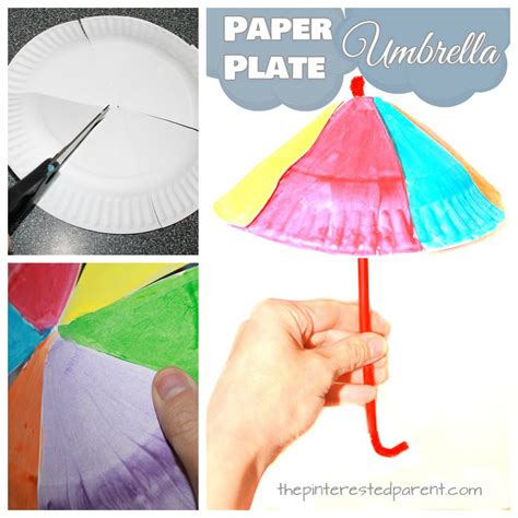 paper plate umbrella craft  pinterested parent