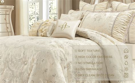 Amazon Loom And Mill Jacquard Comforter Set Floral Design Elegant