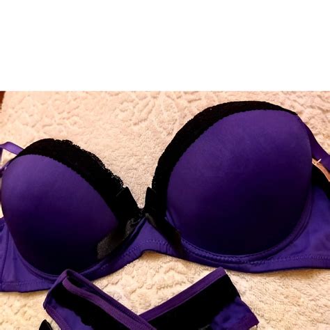 Moda Intima Feminina Conjunto Lingerie Tamanho G Cor Roxa Conjunto Sutia E Calcinha Fio