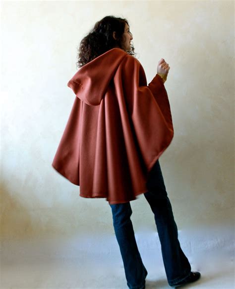 Hooded Cape Wool Cape Women Cape Winter Cape Hooded Cloak Etsy Cape