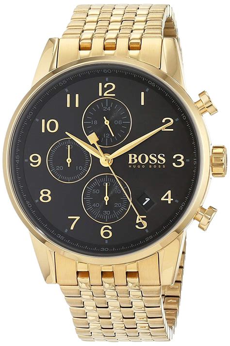 Boss Herren Chronograph Quarz Uhr Mit Edelstahl Armband