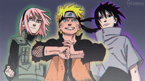 Team 7 reunited! (Colored by me) : r/Naruto