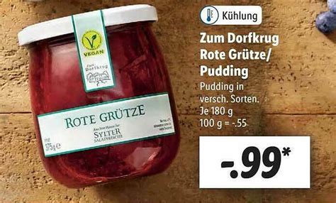 Zum Dorfkrug Rote Gr Tze Pudding Angebot Bei Lidl