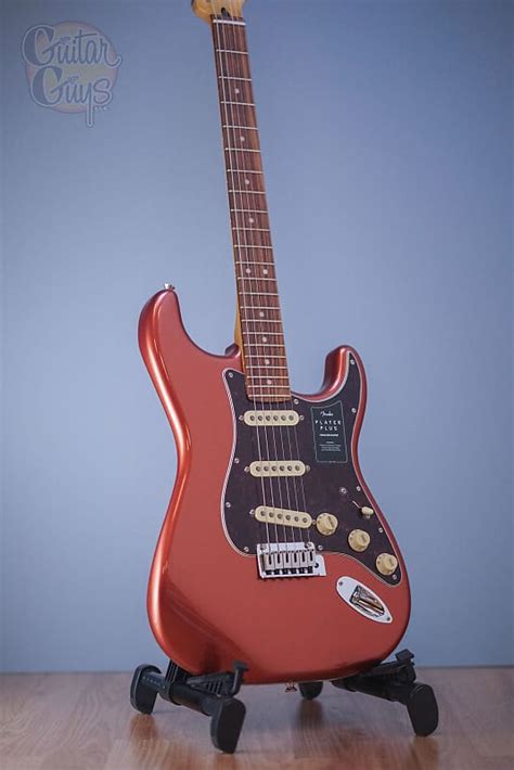 Fender Player Plus Stratocaster Aged Candy Apple Red Reverb