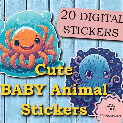 Ocean Creatures Stickers Etsy