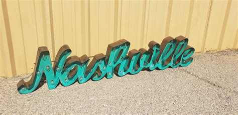 Lighted Nashville SignNashville SignsMetal Nashville | Etsy