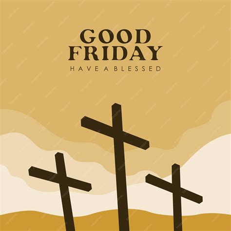 Premium Vector Good Friday Poster Template Vector