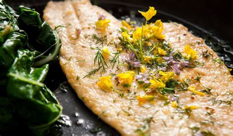 Flounder With Herb Blossom Butter Recipe