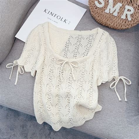 Áo Thời Trang Cổ Điển Phong Cách Hồng Kông Áo Dệt Kim Lụa Lạnh Thiết Kế Dành Cho Số Ít Người HOT