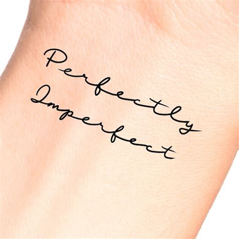 Perfectly Imperfect Tattoo Etsy