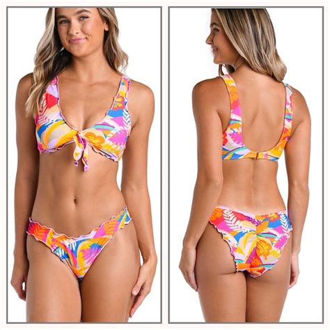 Hobie Swim Hobie Tropic Like It Hot Merrow Bralette Bikini Top And Bottom Womans Sz S Poshmark