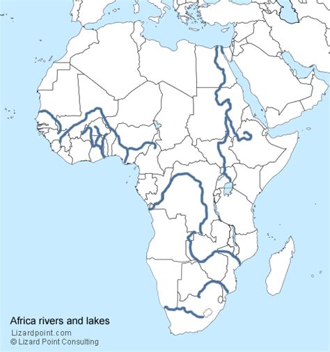 Map Of Major Rivers In Africa - China Map Tourist Destinations