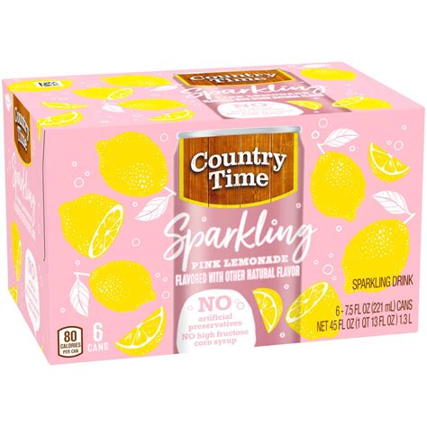 Country Time Sparkling Pink Lemonade Ct Fl Oz Cans Ct