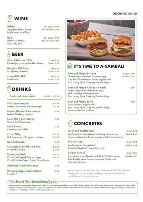 Shake Shack Menu Prices Singapore Updated 2023