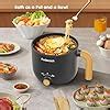 Amazon Audecook Hot Pot Electric With Steamer 1 5L Portable Nonstick Rapid Noodles Cooker