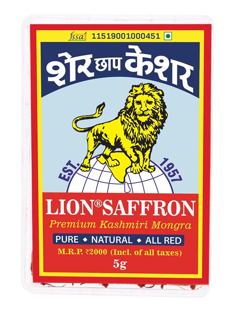 Lion Saffron Original Mongra Kashmiri Saffron Kesar A Grade For