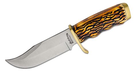 Schrade Uncle Henry Pro Hunter Fixed 5375 Satin Blade Delrin Stag