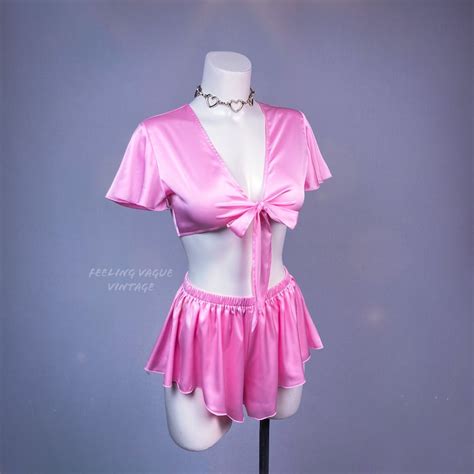 Satin Lingerie Set Etsy