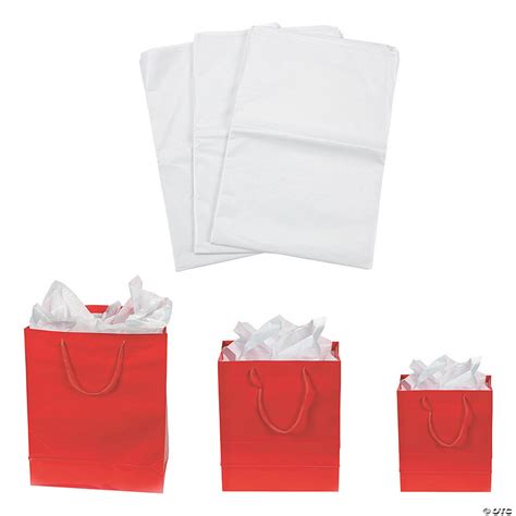 Small, Medium & Large Red Gift Bags & Tissue Paper Kit | Oriental Trading