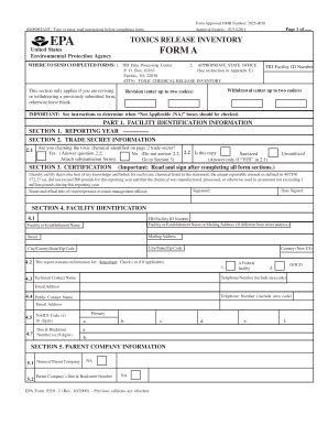 Fillable Online Epa Form Approved OMB Number 20250010 IMPORTANT Type