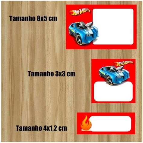 Kit Adesivos Escolares Hot Wheels No Elo Andreia Leal Personalizados A