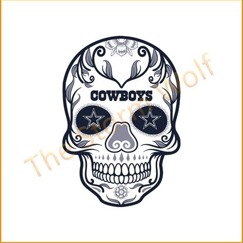 Dallas Cowboys Skull Svg Sport Svg Dallas Cowboy Svg Dall Inspire