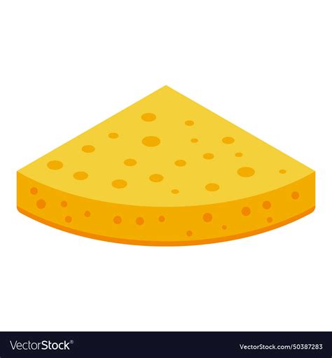 Street quesadilla icon isometric cheese Royalty Free Vector