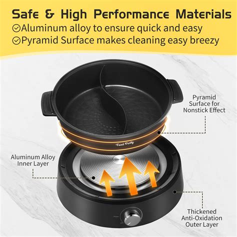 Mua Hot Pot Electric Upgraded Separable Shabu Shabu Pot With Divider Hotpot Pot Electric Cooker