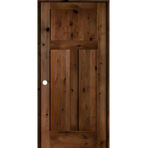 Krosswood Doors In X In Craftsman Knotty Alder Panel Right