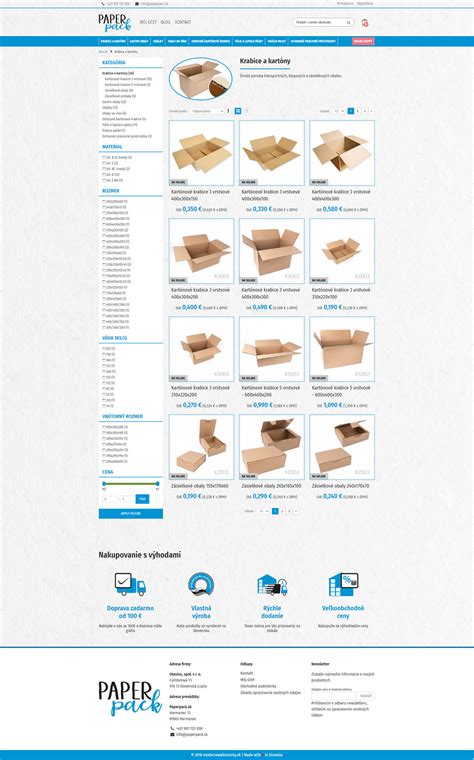 Paperpack eshop - Moderné Webstránky