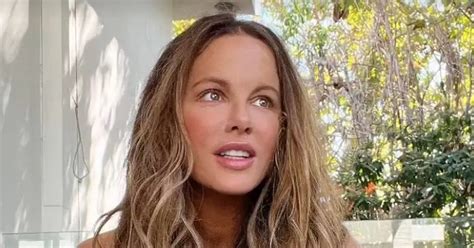 Kate Beckinsale 49 Sizzles In Saucy Snap As She Rocks Minuscule Orange Bikini Daily Star