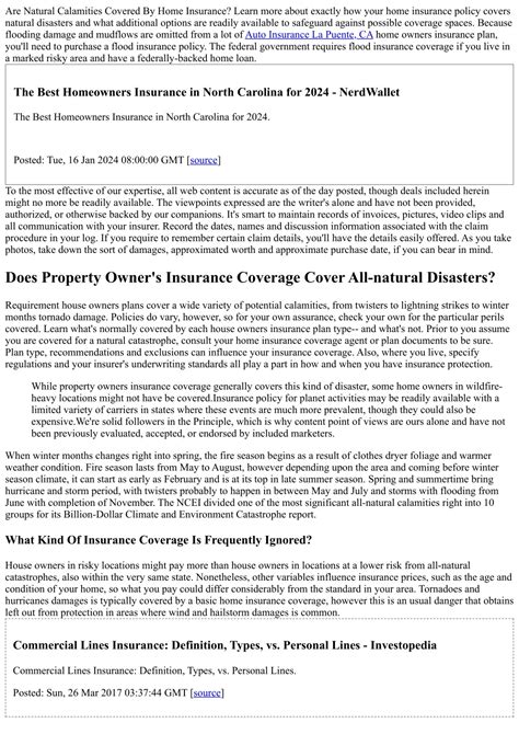 Ppt Which Natural Calamities Does My Property Owners Insurance