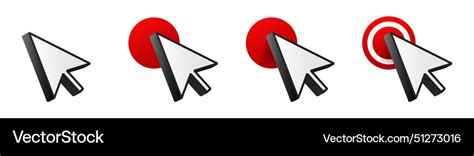 Click Cursor 3d Gold Icon Computer Mouse Vector Image