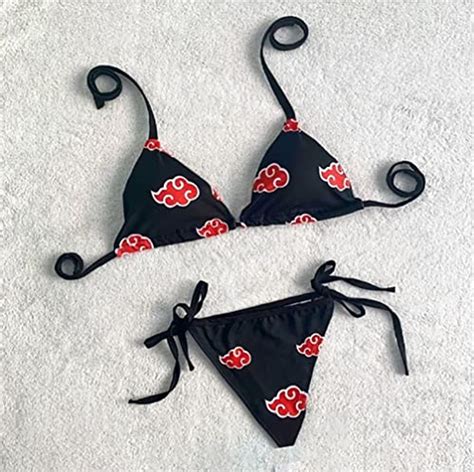 Akatsuki Sexy Bikini Womens Anime Character Cosplay Swimsuit Suit Anime Hokage Bathing Swimsuit