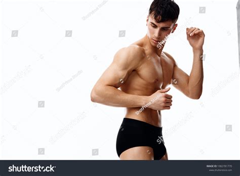 Sexy Athletes Naked Torso Gesticulate Their Stock Photo Shutterstock