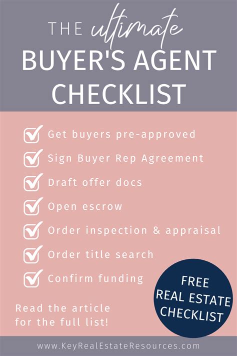 The Complete Buyer S Agent Checklist For New Real Estate Agents Real