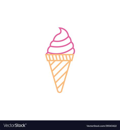 Ice Cream Cone Icon Design Royalty Free Vector Image