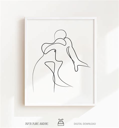 Nude Woman One Line Art Female Line Art Minimalist Art Print Line