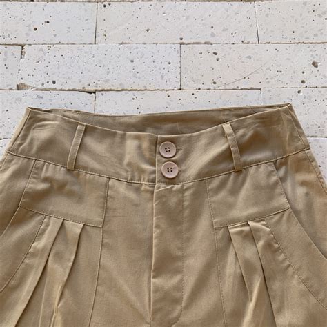 Calça Slim Detalhe Bolsos Luxo Nude Dondoca Moda Feminina