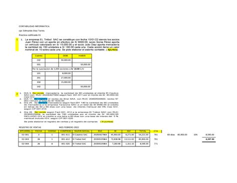 Practica Calificada 01 CONTABILIDAD INFORMATICA Cpc Edmundo Diaz