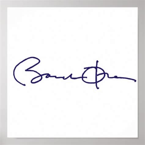 Barack Obama Signature Poster | Zazzle