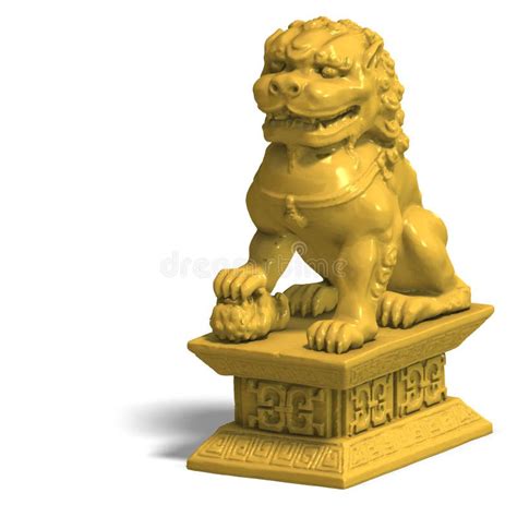 Golden Chinese Foo Dog Stock Illustration Illustration Of Mojo 9838195