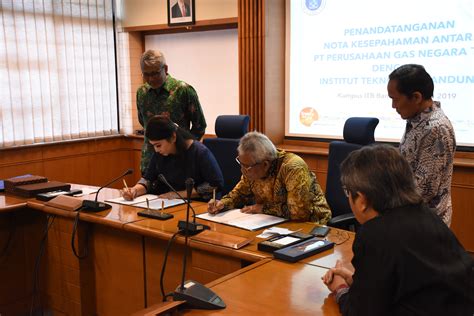 Itb Dan Pt Pgn Tandatangani Nota Kesepahaman Bersama Institut