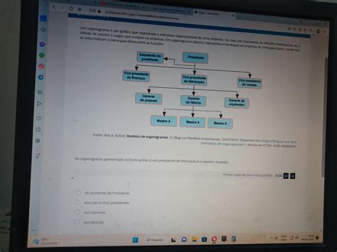 Um organograma é um grafico que representa a estrutura organizacional