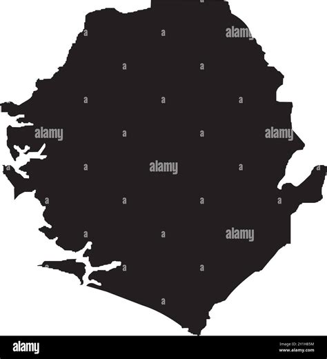 Sierra Leone Map Icon Illustration Element Design Stock Vector Image