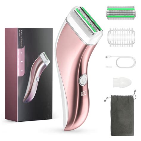 Electric Lady Shaver Waterproof Ipx Bikini Trimmer With Lcd Display Replacement Blades
