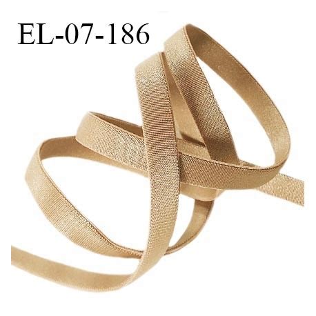 Elastique 7 mm lingerie haut de gamme couleur peau brillant largeur 7 mm légèrement bombé