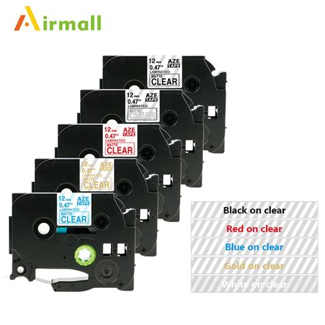 Airmall 6Color TZe 231 Compatible Brother P Touch TZeM31 TZ M32 12mm