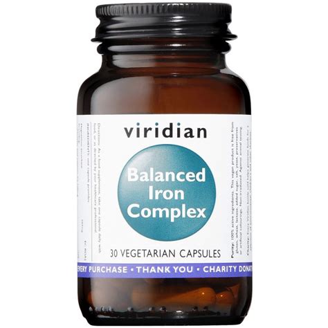 Viridian Balanced Iron Complex Veg Caps 30 | Landys Chemist
